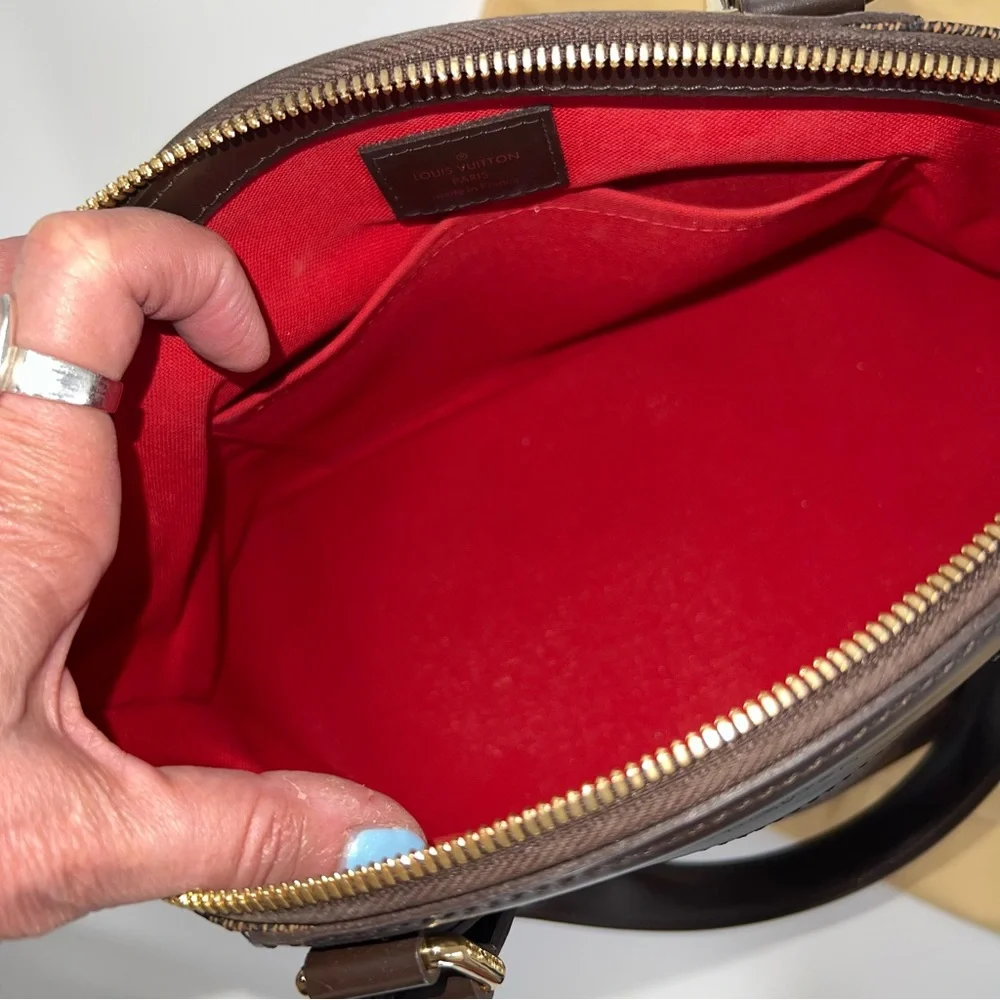 LOUIS VUITTON Damier Ebene Verona PM Satchel Shoulder Bag Authentic - Picture 10 of 17